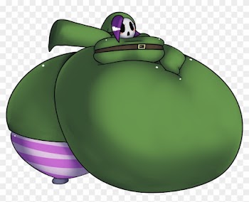 Green Produce Cartoon Leaf Plant - Fat Inflation Shy Gal