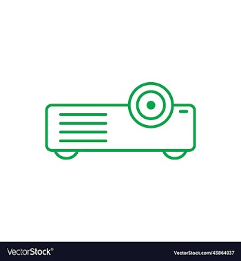 green projector line icon