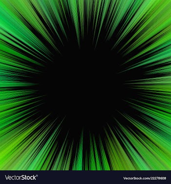 Green psychedelic abstract star burst background vector image