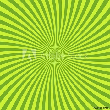 Green psychedelic background with rays, lines or stripes converging in center