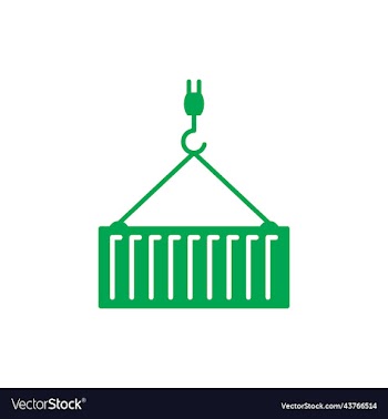 green pulley and container icon
