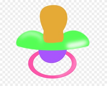 Green Purple Pink Pacifier Clip Art - Baby Pacifier Clip Art