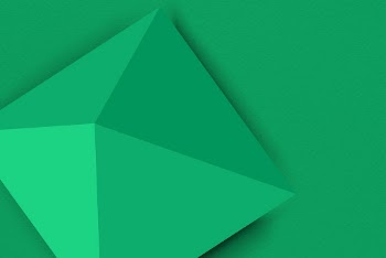 Green pyramid background, geometric 3D | Free PSD - rawpixel