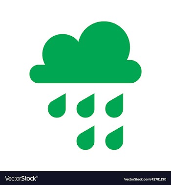 green rain solid icon or logo