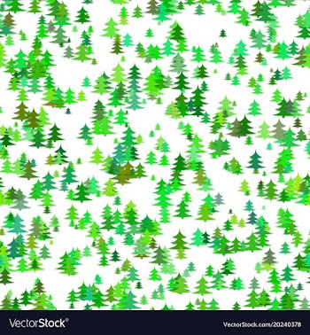 Green random pine tree background - winter vector image
