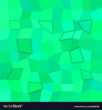 Green rectangle tiled mosaic pattern background vector image