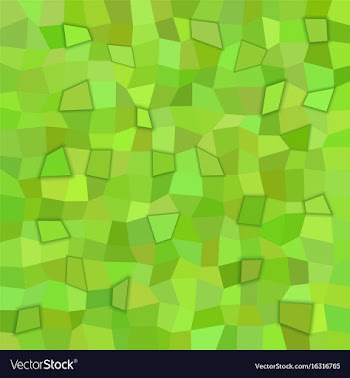 Green rectangle tiled mosaic pattern background vector image