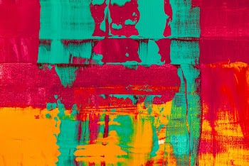 Green-red-and-yellow Painted Wall