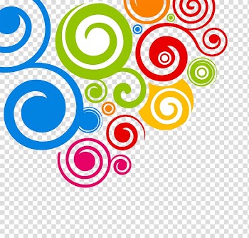 Green, red, and yellow twirls artwork, Ornament Spiral Art, Colorful technology background transparent background PNG clipart