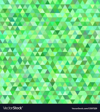 Green regular triangle mosaic background design vector image