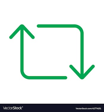 green retweet arrows icon