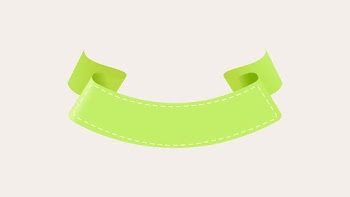 Green ribbon banner psd, decorative label… | Free stock illustration | High Resolution graphic