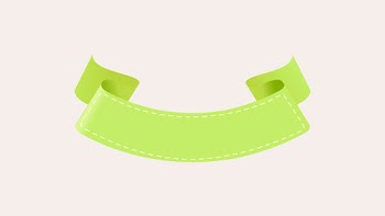 Green ribbon banner vector, decorative label… | Free stock illustration | High Resolution graphic