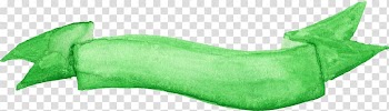 Green ribbon illustration, Leaf Banner Watercolor painting, watercolour transparent background PNG clipart