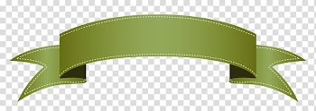 Green ribbon label transparent background PNG clipart