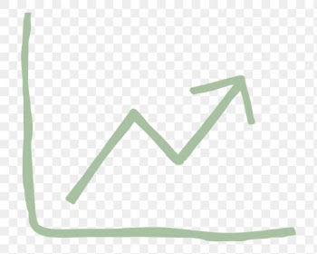 Green rising arrow png business clipart