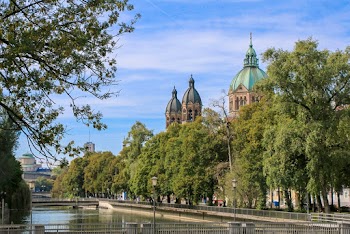Green River With Trees Beside
