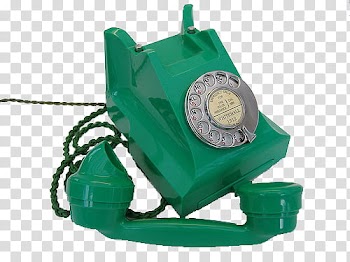 Green rotary telephone transparent background PNG clipart