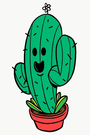 Green saguaro cactus sticker design element | Free  transparent png - 2358369
