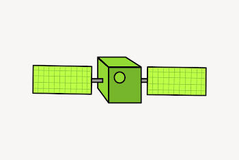 Green satellite clipart illustration psd. | Free PSD - rawpixel