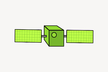 Green satellite collage element illustration | Free Vector - rawpixel