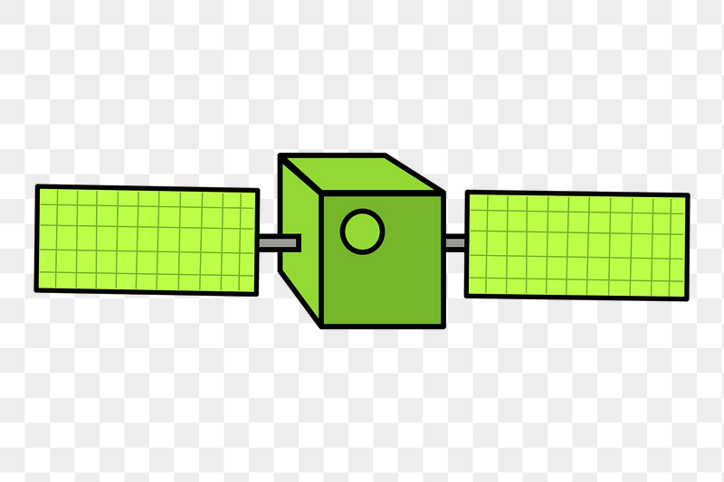 Green satellite png sticker illustration, | Free PNG - rawpixel