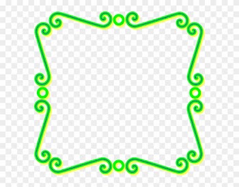 Green Scroll Art Label Clip Art At Clker - Green Frame Png