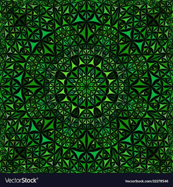 Green seamless abstract curved triangle mosaic vector image