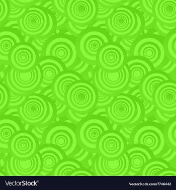 Green seamless circle pattern background vector image