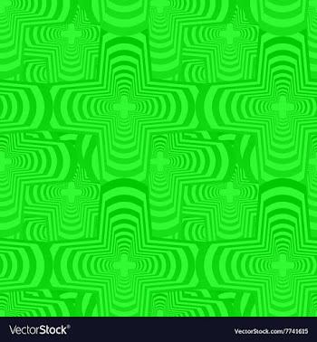 Green seamless curved polygon pattern background vector image