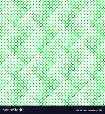Green seamless diagonal square pattern background vector image