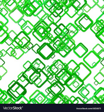 Green seamless geometric square pattern vector image