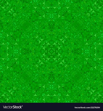 Green seamless kaleidoscope pattern background vector image