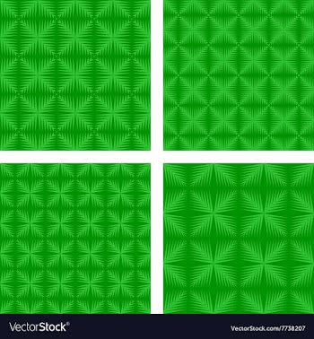 Green seamless pattern background set vector image