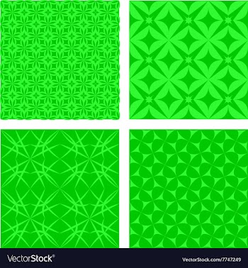 Green seamless pattern background set vector image