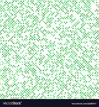 Green seamless pentagram star pattern background vector image