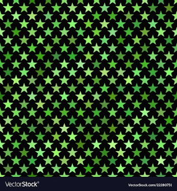 Green seamless pentagram star pattern background vector image