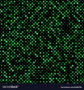 Green seamless pentagram star pattern background vector image