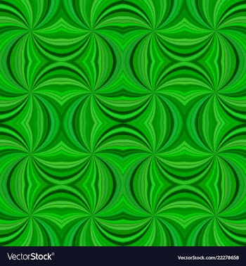 Green seamless psychedelic abstract curved ray vector image