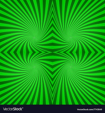 Green seamless swirling rays pattern background vector image