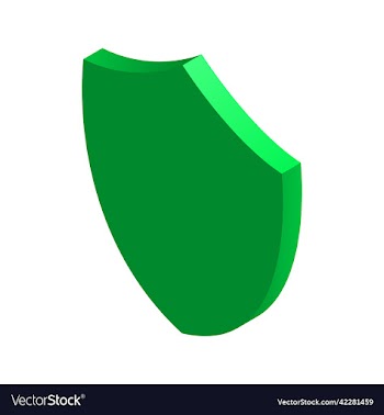 green security shield protection isometric 3d icon