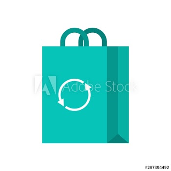 Green shopping bag icon