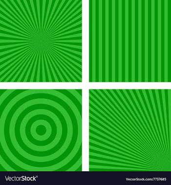 Green simple striped pattern background set vector image