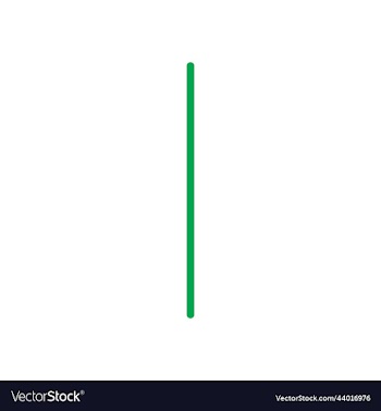 green single vertical line