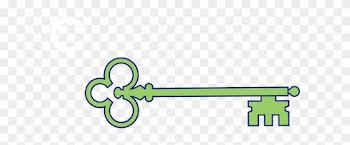 Green Skeleton Key 2 Clip Art - Green Key Clipart
