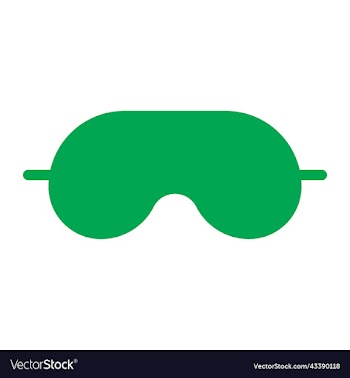 green sleeping mask solid icon