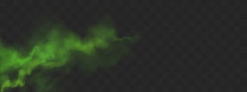Green smog stream of bad smell or toxic vapour Free Vector