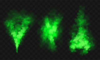 Green smoke, unpleasant bad smell, toxic gas Free Vector