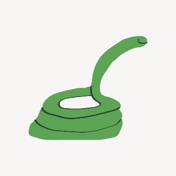 Green snake sticker, cute doodle | Free Vector Illustration - rawpixel