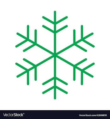 green snowflake icon or logo